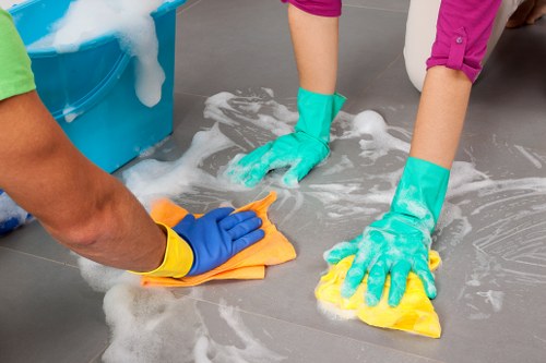 Carpet cleaning team preparing a transparent quote for a North Finchley home
